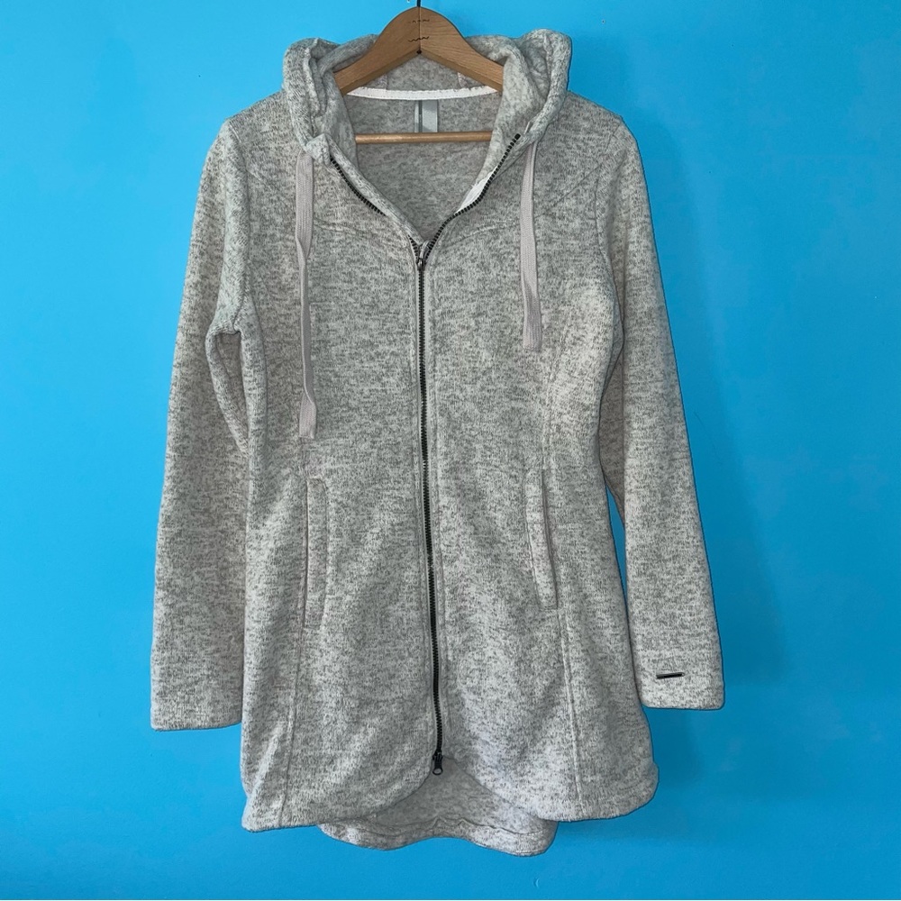 Mondetta Gray Hooded Jacket Fall Winter Zip Up